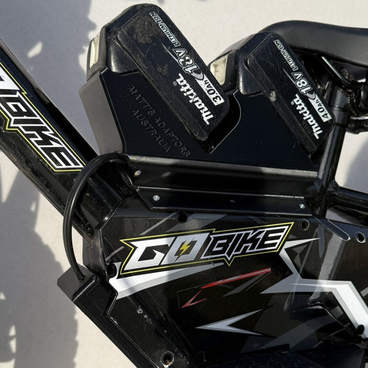 GoBike MAKITA twin 18v Battery Adaptor suits 12" & 16"