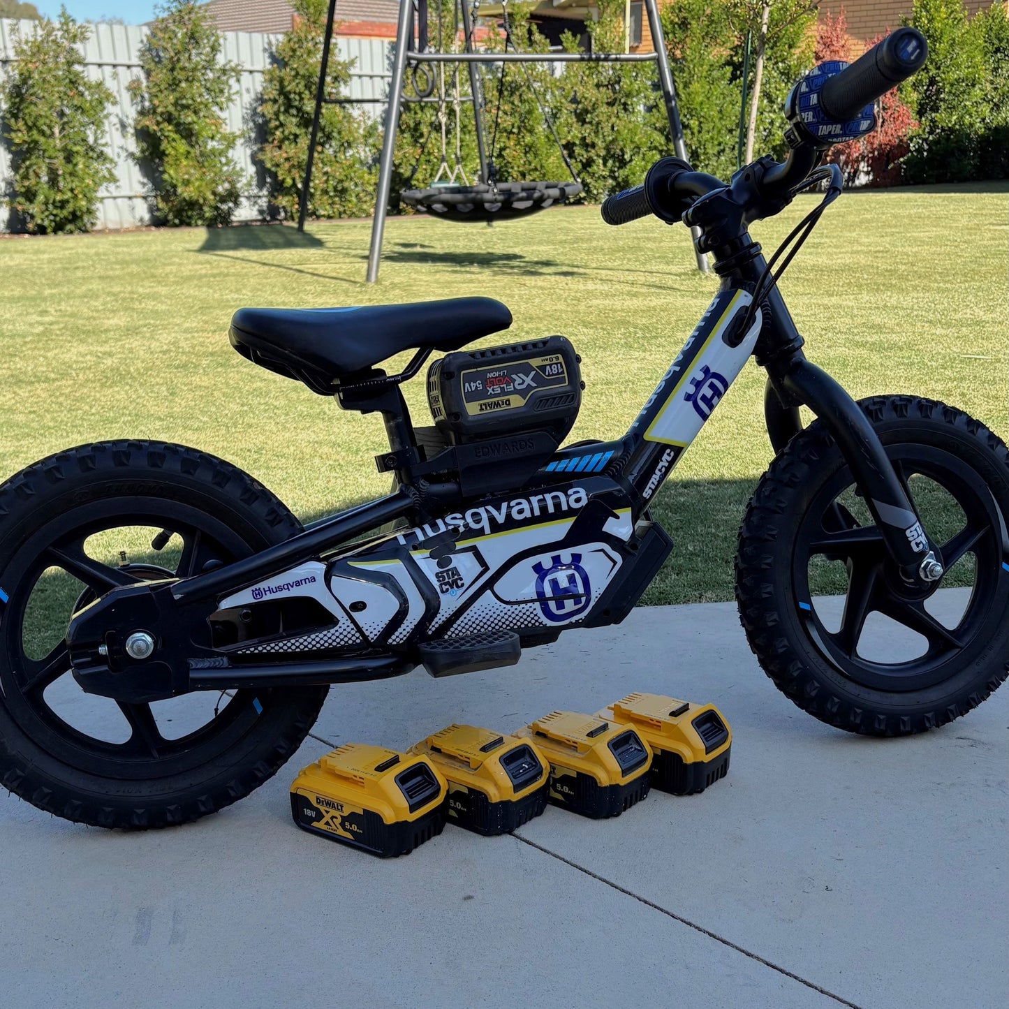 Stacyc DEWALT 18v battery adapter, KTM, Husqvarna, Gas Gas E-drive 12" & 16"