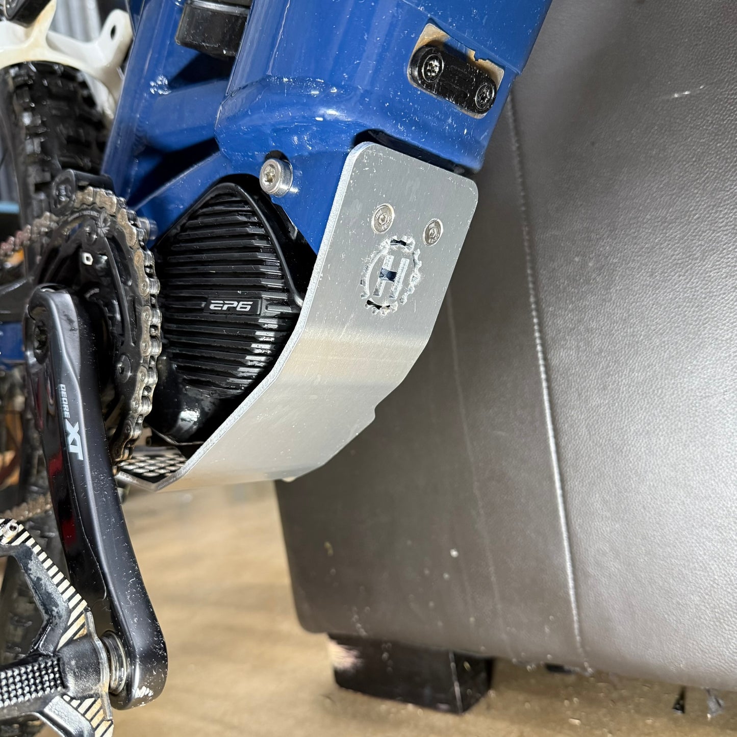 Husqvarna E-MTB aluminium motor bash plate suits MC2, MC3,HC1,HC2, HC3, HC4, HC5, LC2 and LC3